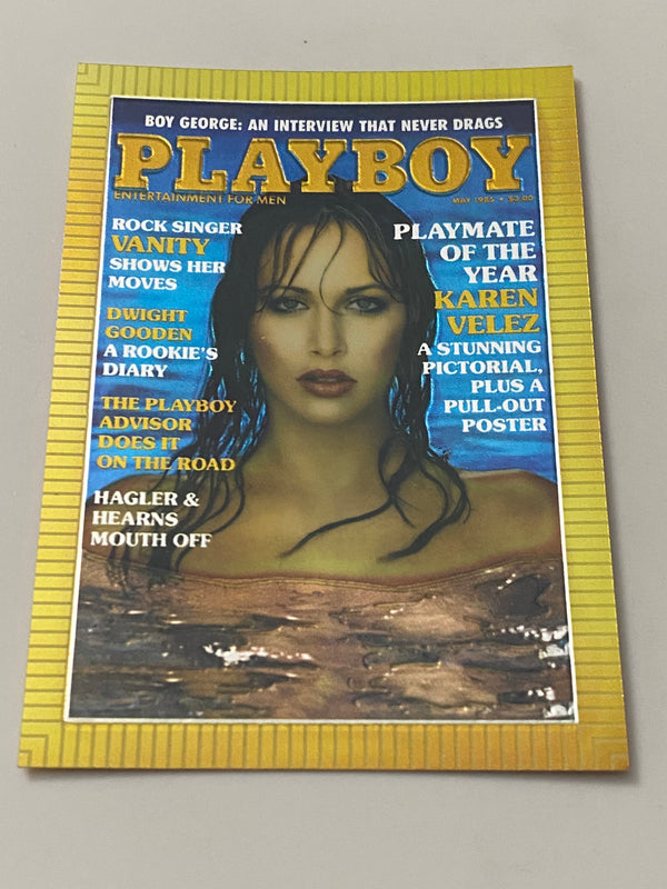 1995 Sports Time Inc Playboy Cover Chromium #72 Karen Velez - May 1985