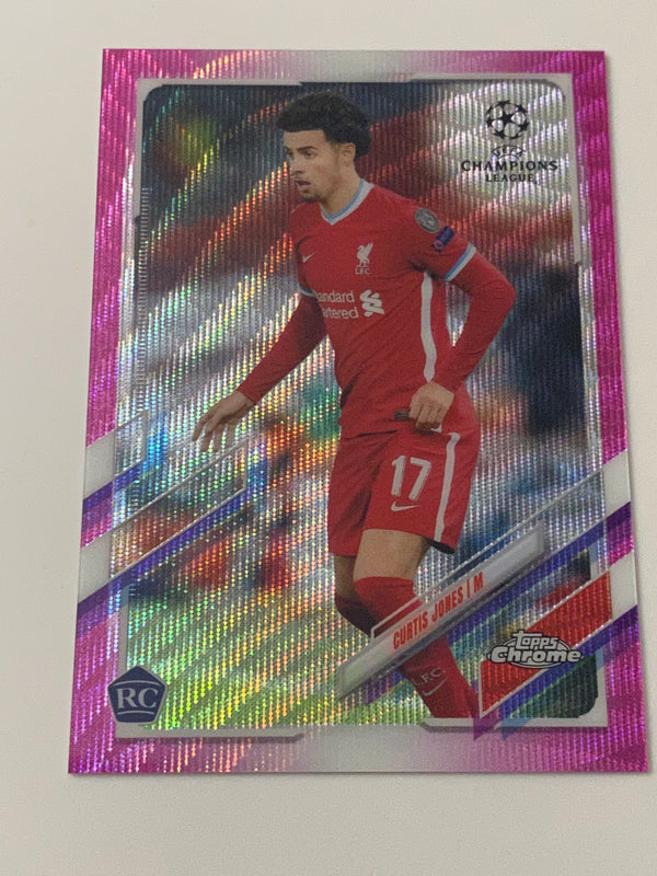 2020-21 Topps Chrome UEFA Champions League Pink Refractor #6 Curtis Jones RC