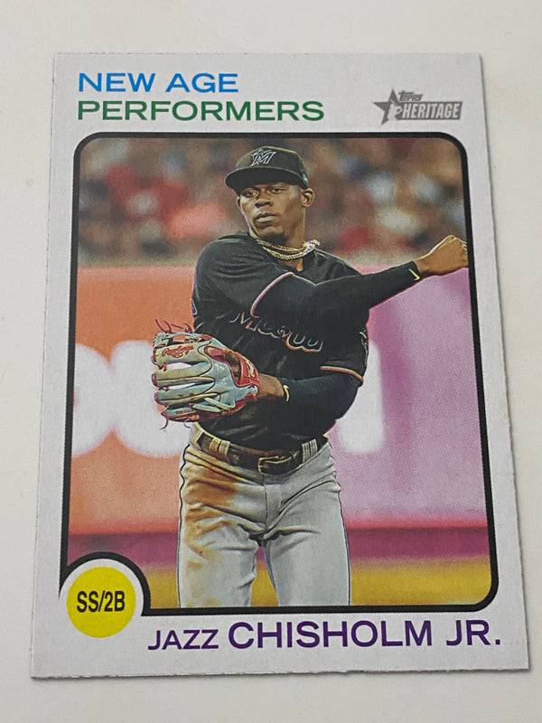 2022 Topps Heritage New Age Performers #NAP-13 Jazz Chisholm Jr.