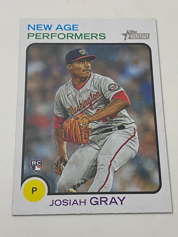 2022 Topps Heritage New Age Performers #NAP-22 Josiah Gray RC