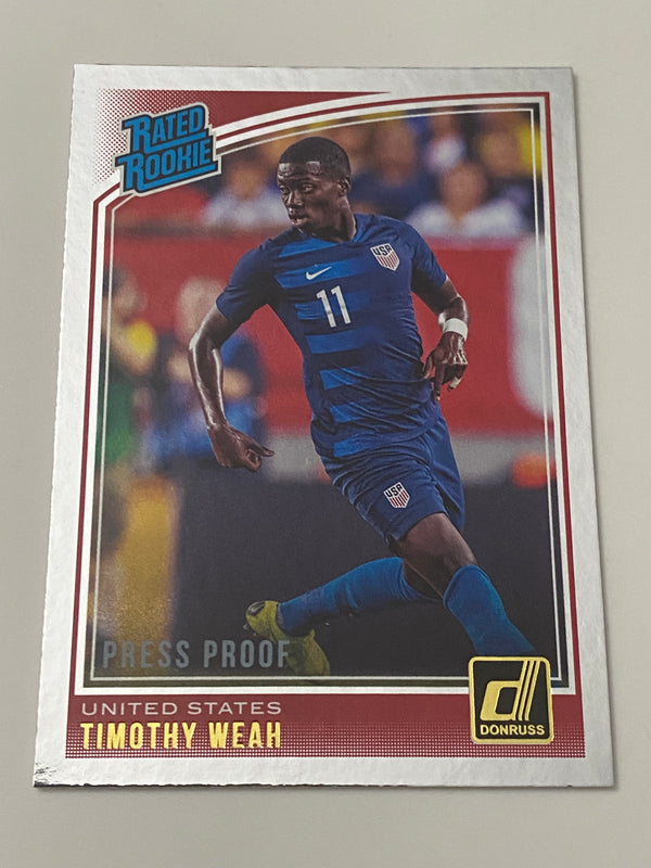 2018-19 Donruss Silver Press Proof RR #198 Timothy Weah RC