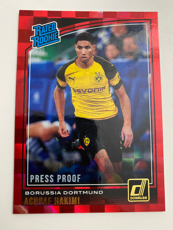 2018-19 Donruss Red Press Proof RR #181 Achraf Hakimi RC