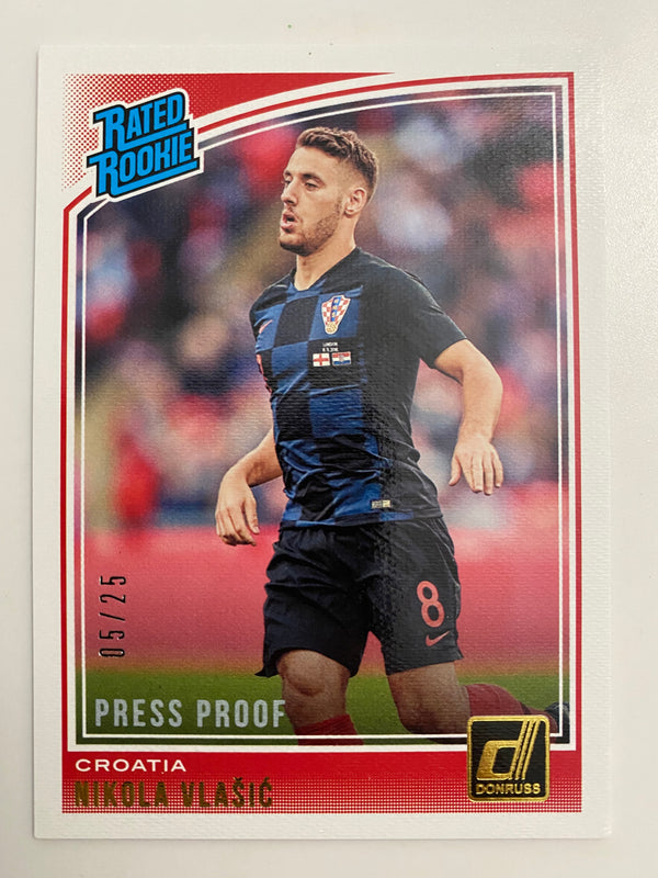 2018-19 Donruss RR Canvas Press Proof /25 #188 Nikola Vlasic RC