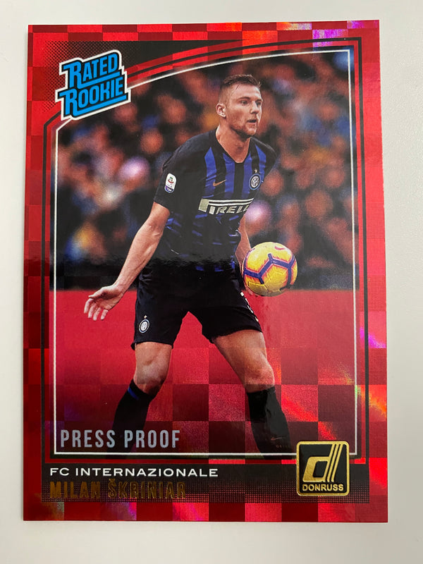 2018-19 Donruss RR Red Press Proof #178 Milan Skriniar RC