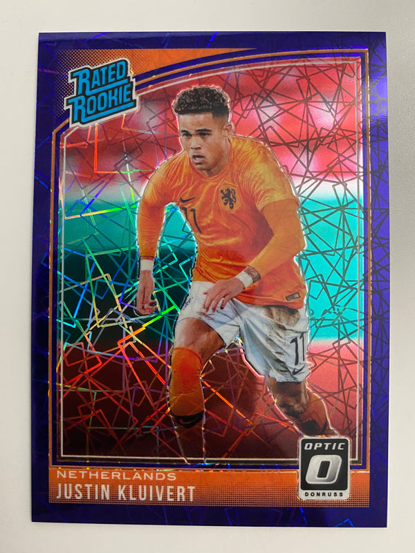 2018-19 Donruss Optic RR Purple Velocity #196 Justin Kluivert RC