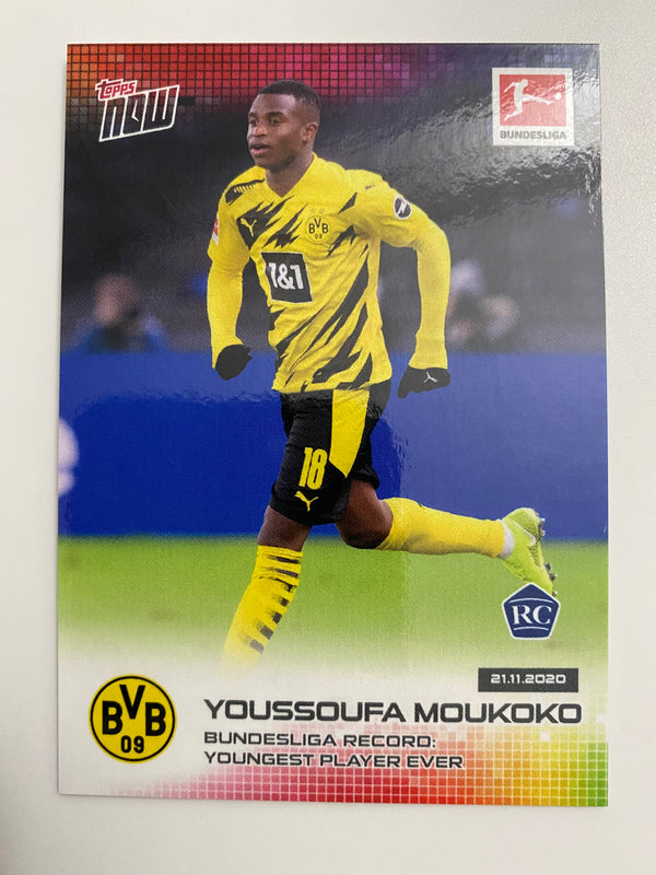 2020 Topps Now Bundesliga #45 Youssoufa Moukoko RC