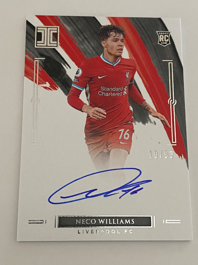 2020-21 Panini Impeccable Premier League Rookie Auto /99 #RA-NW Neco Williams RC