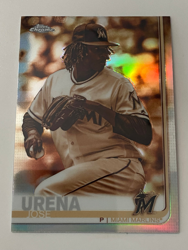 2019 Topps Chrome Sepia Refractor #199 Jose Urena