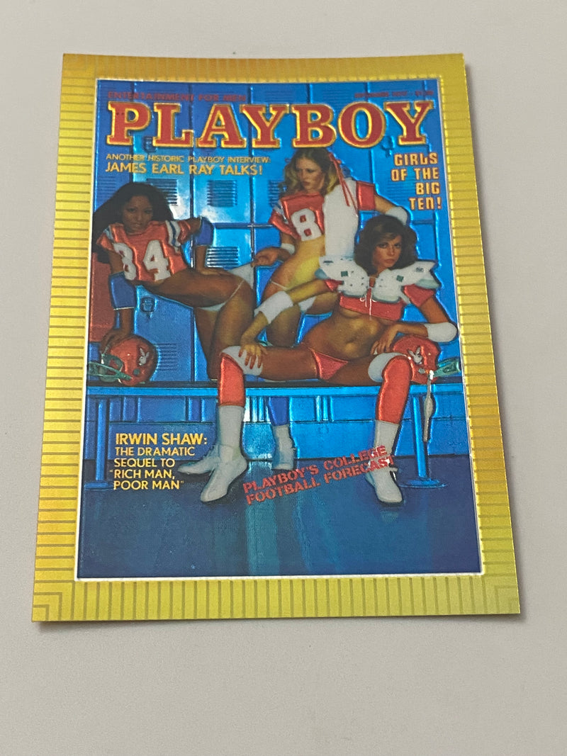 1995 Sports Time Inc Playboy Cover Chromium #53 Denise Michelle, Hope Olsen, Lisa Solm - September 1977