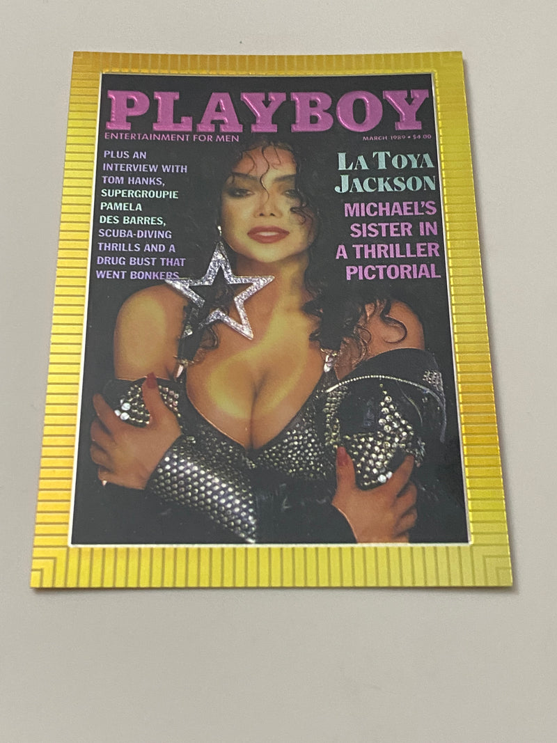 1995 Sports Time Inc Playboy Cover Chromium #81 La Toya Jackson - March 1989