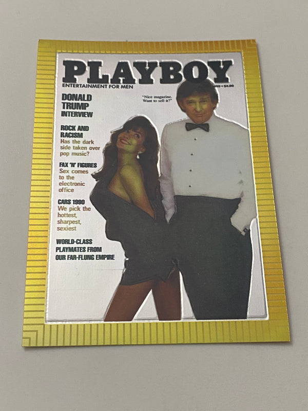 1995 Sports Time Inc Playboy Cover Chromium #85 Brandi Brandt & Donald Trump - March 1990