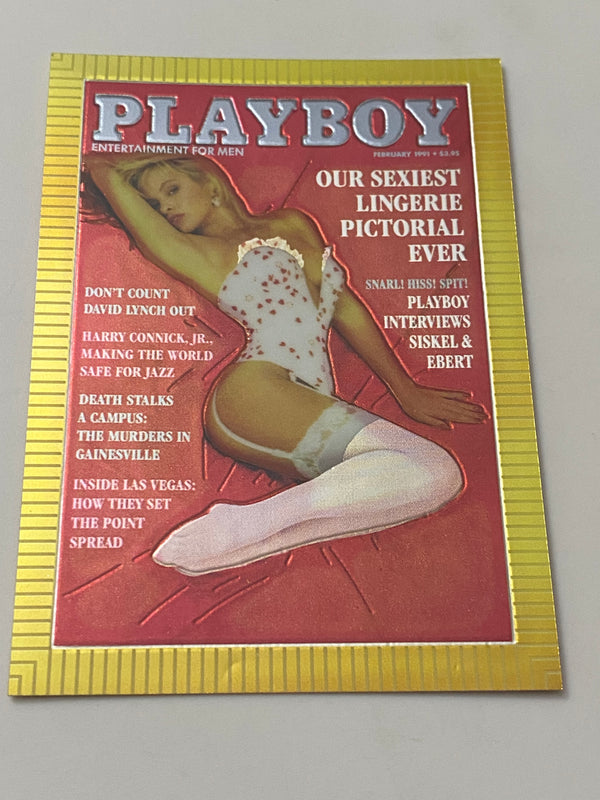 1995 Sports Time Inc Playboy Cover Chromium #86 Pamela Anderson - February 1991