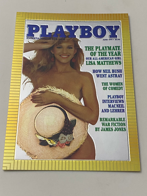 1995 Sports Time Inc Playboy Cover Chromium #87 Lisa Matthews - June 1991