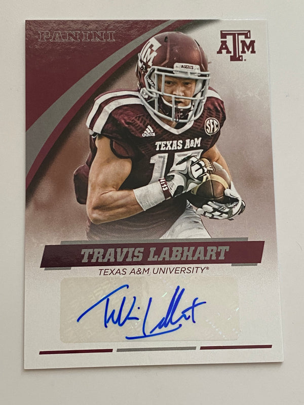 2015 Panini Collegiate Texas A&M Auto #TL-A&M Travis Labhart