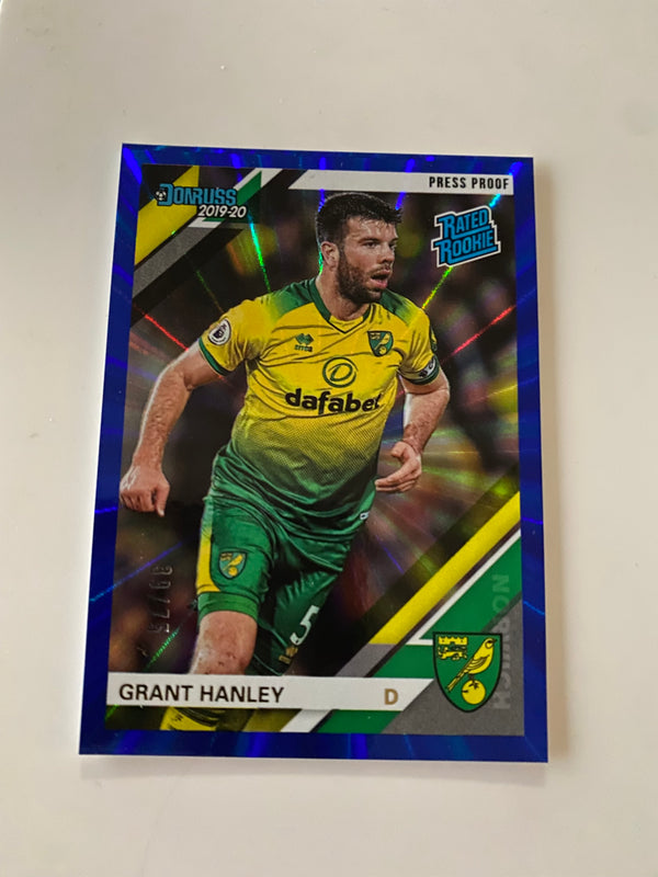 2019-20 Donruss Blue Laser Press Proof /75 #134 Grant Hanley RC