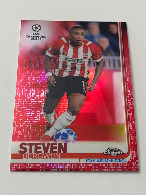 2018-19 Topps Chrome UEFA Champions League Red Refractor 01/10 #6 Steven Bergwijn RC