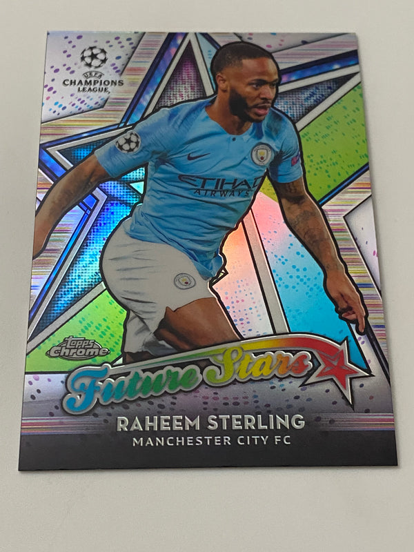 2018-19 Topps Chrome UEFA Champions League Future Stars #FS-RS Raheem Sterling