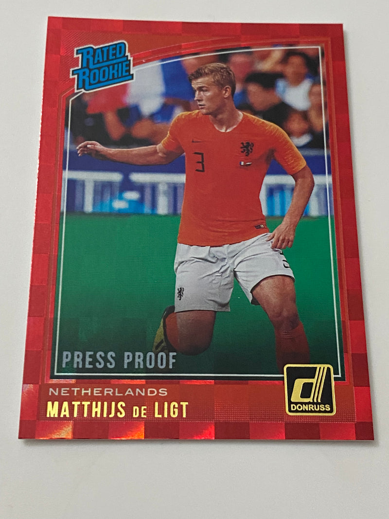 2018-19 Donruss Red Press Proof RR #195 Matthijs De Ligt RC