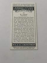 1939 Churchman's Association Footballers 2nd Series #14 William Willie Fagan