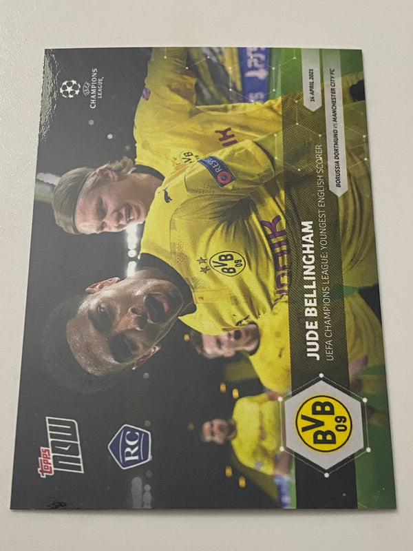 2021 Topps Now UEFA Champions League #65 Jude Bellingham with Erling Haaland