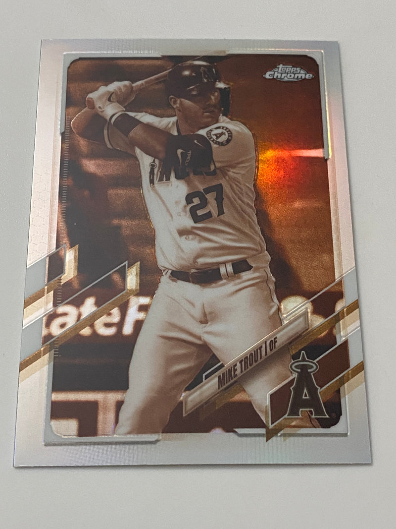 2021 Topps Chrome Sepia Refractor #27 Mike Trout