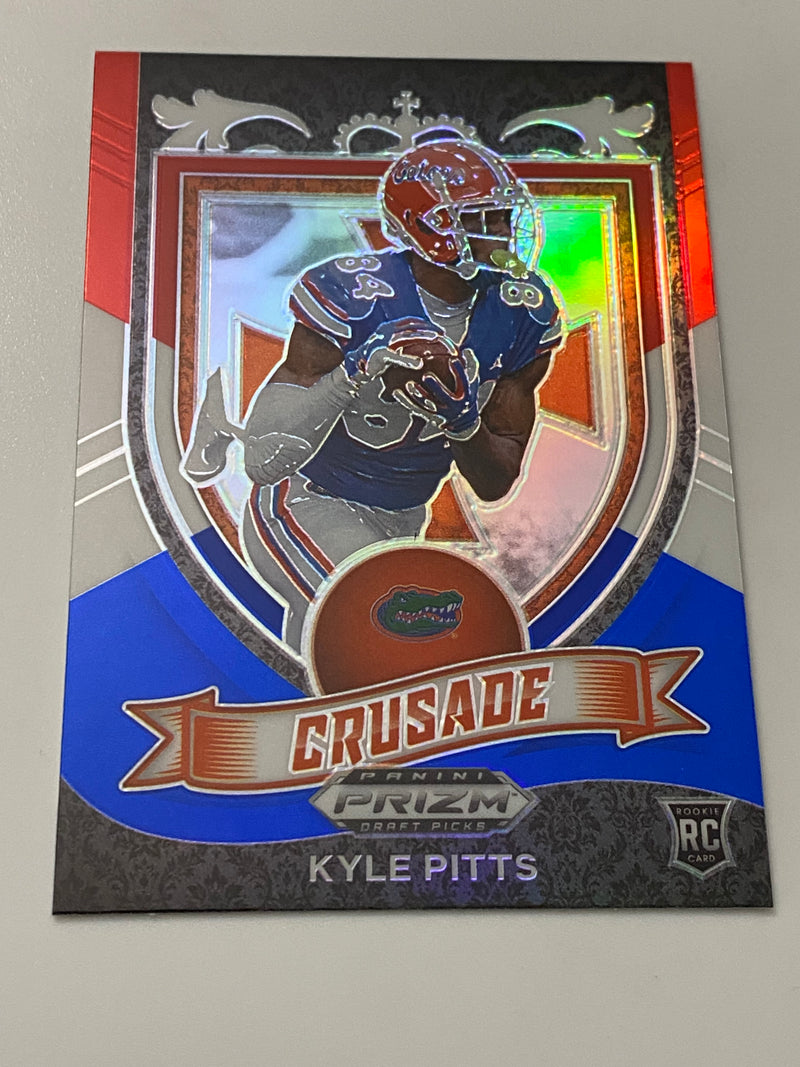 2021 Prizm Draft Picks Red White & Blue #167 Kyle Pitts RC