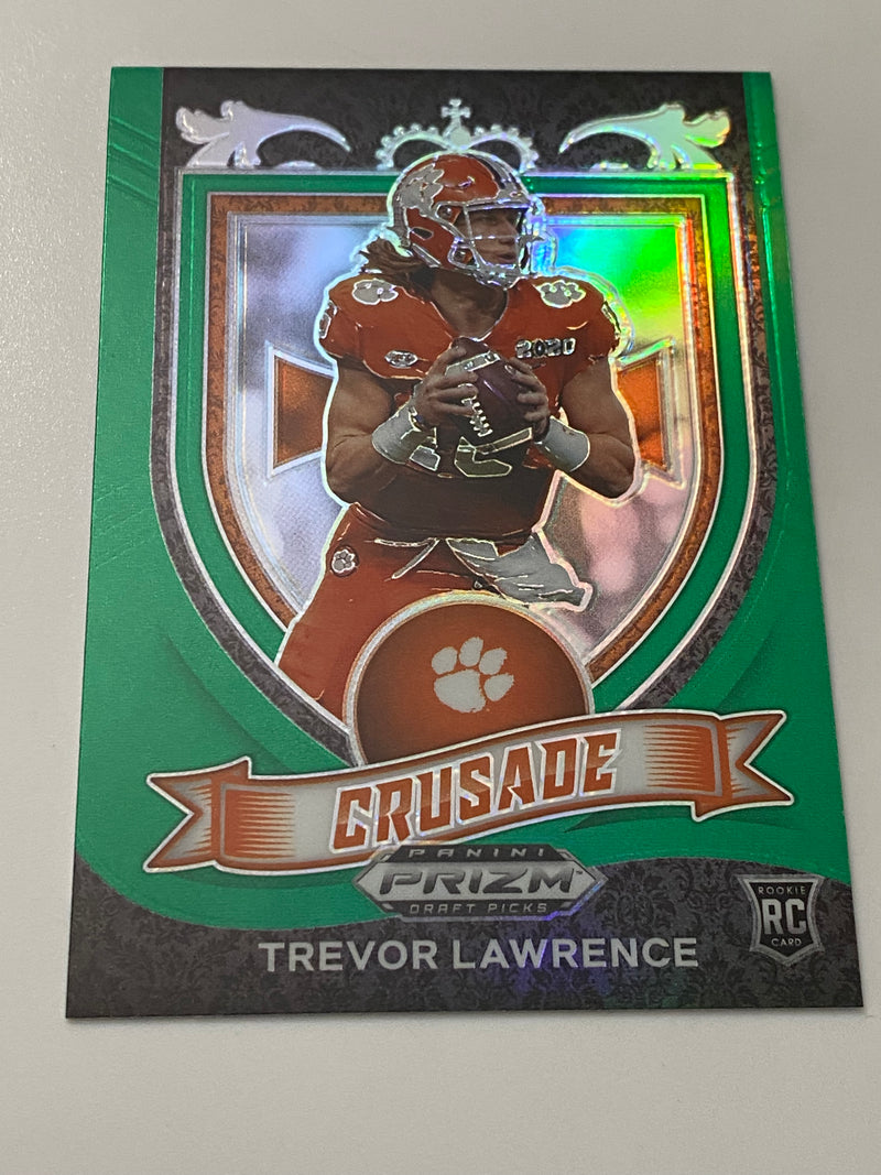 2021 Prizm Draft Picks Green #161 Trevor Lawrence RC