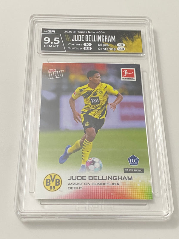 2020-21 Topps Now Bundesliga #4 Jude Bellingham RC HGA 9.5 GEM MINT with 2 perfect 10's