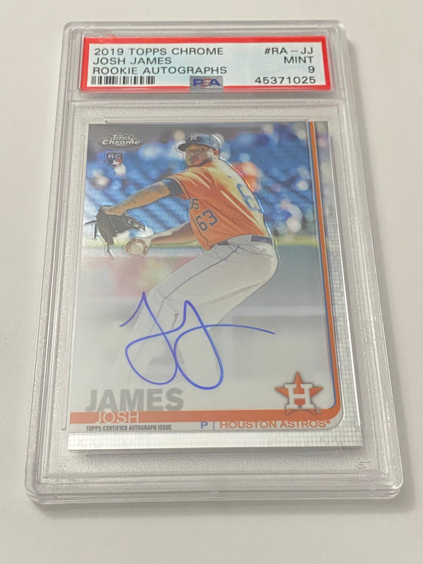 2019 Topps Chrome Rookie Autographs AUTO #RA-JJ Josh James PSA 9 MINT