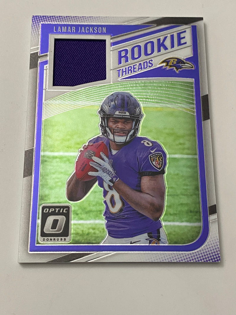 2018 Donruss Optic Rookie Threads Relic #RT-LJ Lamar Jackson