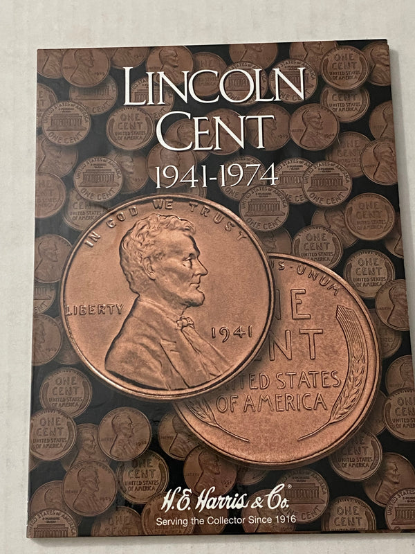 Lincoln Cent 1941-1974 Book Complete with 90 Pennies with AU/BU included