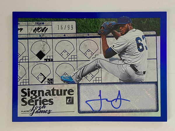 2019 Donruss Signature Series Blue #SS-JJ Josh James