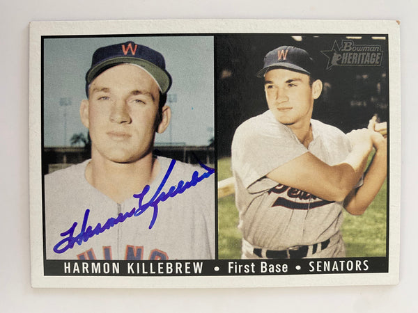 2003 Bowman Heritage In Person Autographed #178B Harmon Killebrew