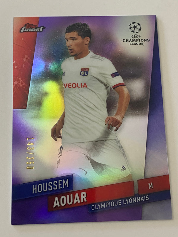 2019-20 Finest UEFA Champions League Purple Refractor /250 #30 Houssem Aouar RC