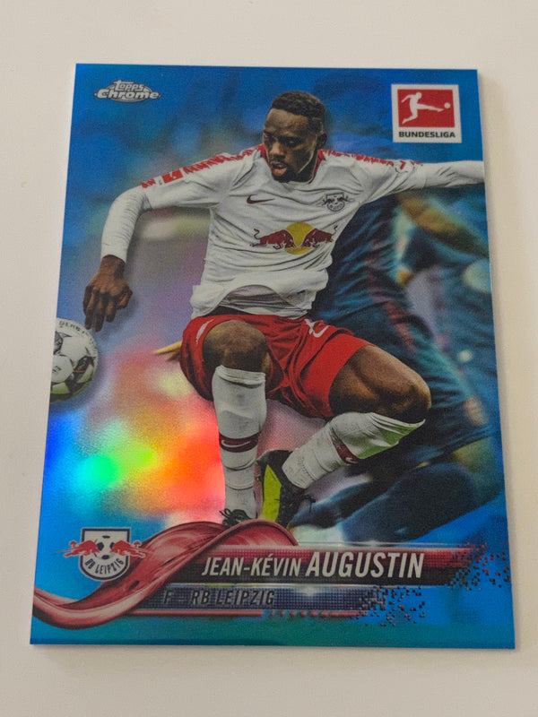 2018-19 Topps Chrome UEFA Champions League Blue Refractor /199 #82 Jean Kevin Augustin RC