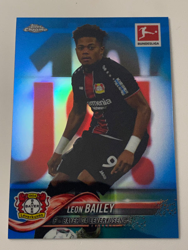 2018-19 Topps Chrome UEFA Champions League Blue Refractor /199 #38 Leon Bailey RC