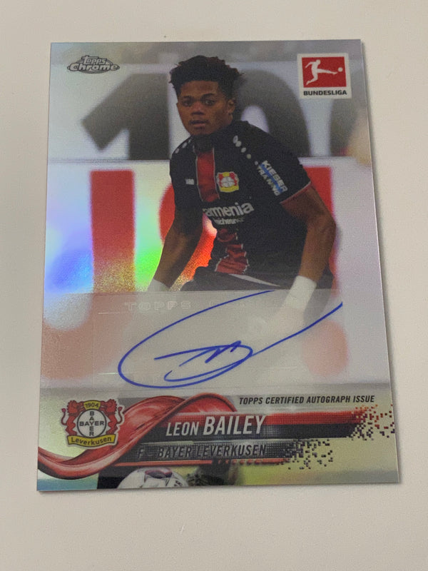 2018-19 Topps Chrome UEFA Champions League Auto Refractor #38 Leon Bailey RC