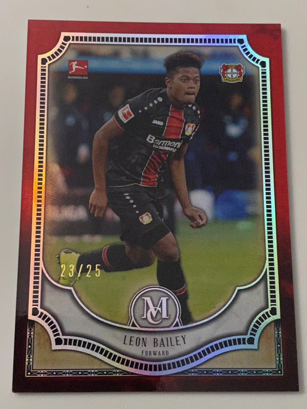 2018-19 Topps Museum Collection Bundesliga Ruby /25 #76 Leon Bailey RC