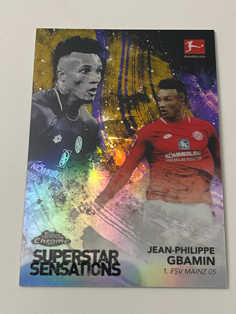 2018-19 Topps Chrome UEFA Champions League Superstar Sensations Gold Refractor /50 #SS-JG Jean-Philippe Gbamin RC