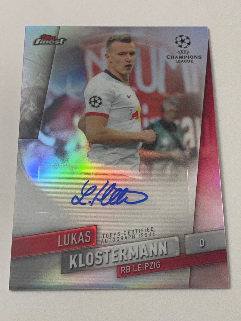 2019-20 Finest UEFA Champions League Refractor Auto #FA-LK Lukas Klostermann RC