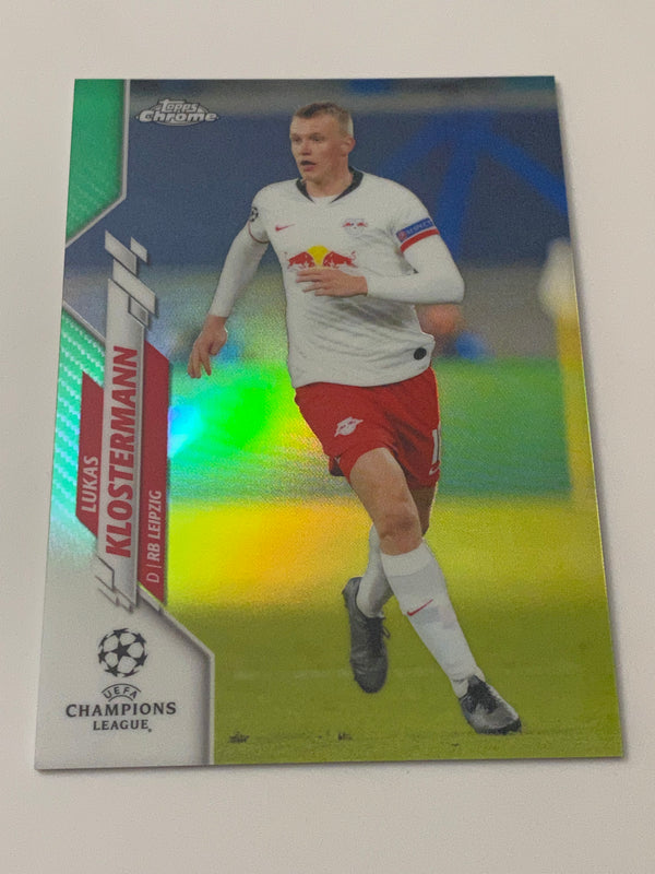 2019-20 Topps Chrome UEFA Champions League Green Refractor /99 #7 Lukas Klostermann RC