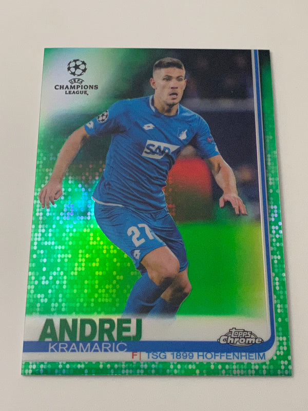 2018-19 Topps Chrome UEFA Champions League Green Refractor /99 #81 Andrej Kramaric RC