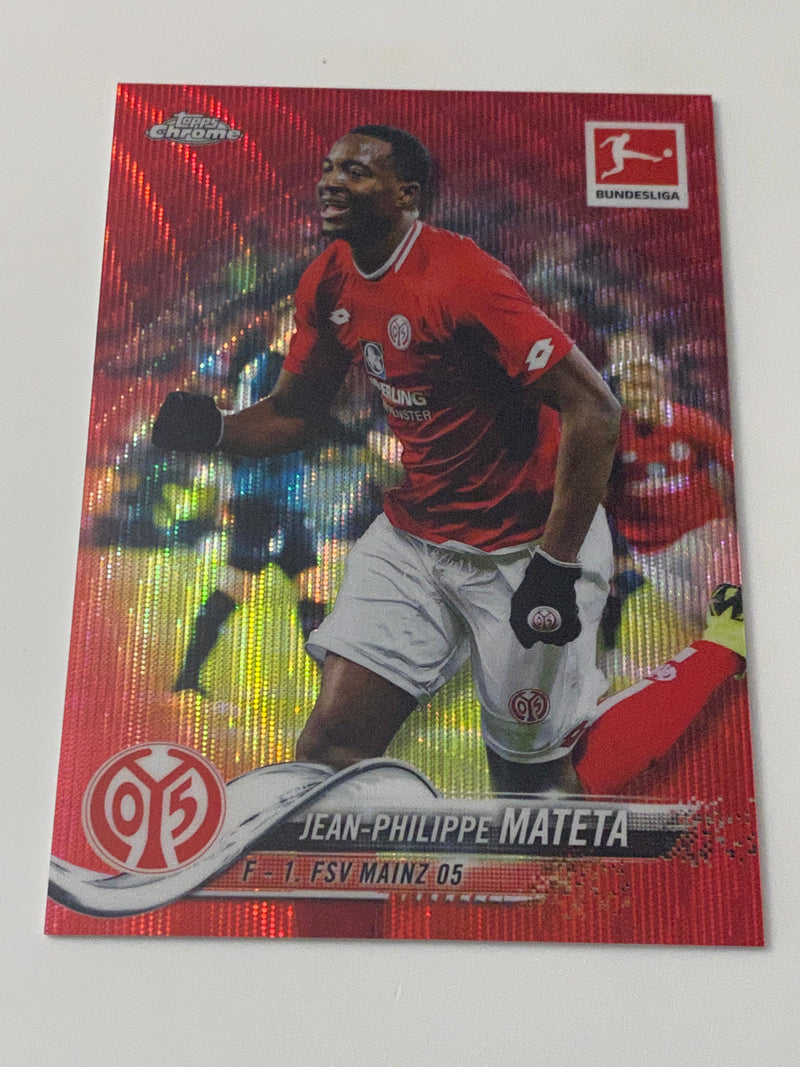 2018-19 Topps Chrome UEFA Champions League Red Wave Refractor 01/10 #54 Jean-Philippe Mateta RC