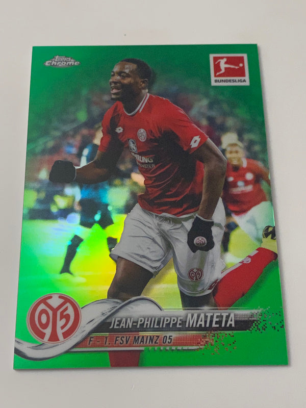 2018-19 Topps Chrome UEFA Champions League Green Refractor 01/99 #54 Jean-Philippe Mateta RC