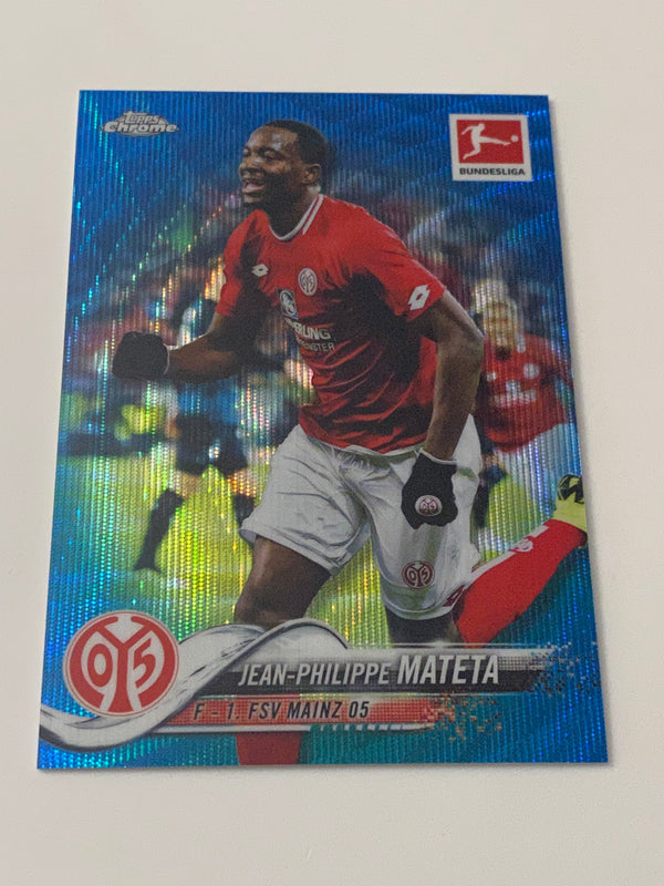 2018-19 Topps Chrome UEFA Champions League Blue Wave Refractor /99 #54 Jean-Philippe Mateta RC