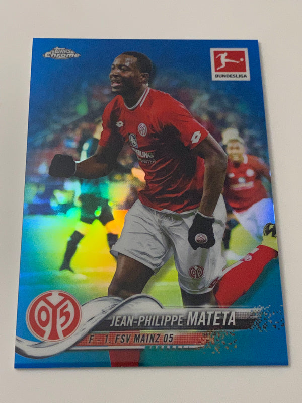 2018-19 Topps Chrome UEFA Champions League Blue Refractor /199 #54 Jean-Philippe Mateta RC