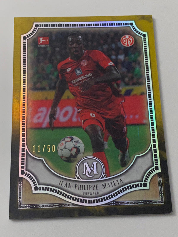 2018-19 Topps Museum Collection Bundesliga Gold /50 #13 Jean-Philippe Mateta RC