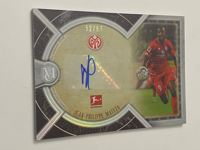 2018-19 Topps Museum Collection Bundesliga Archival Autograph Auto /67 #AA-JPM Jean-Philippe Mateta RC