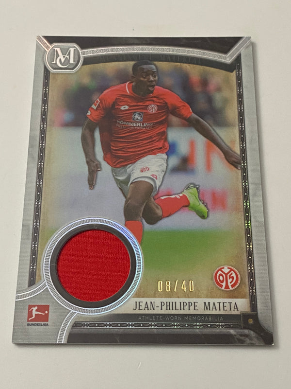 2018-19 Topps Museum Collection Bundesliga Meaningful Material Single Relic /40 #AA-JPM Jean-Philippe Mateta RC