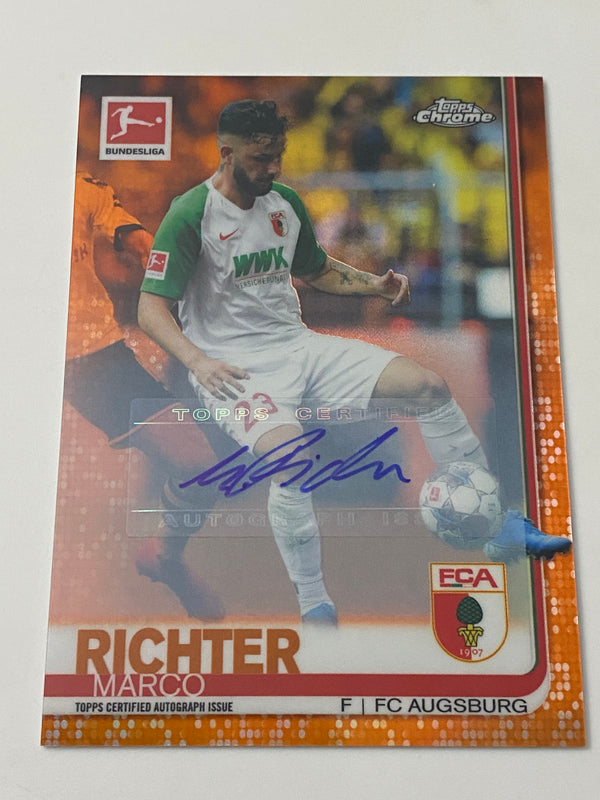 2019-20 Topps Chrome Bundesliga Orange Refractor Auto /25 #36 Marco Richter RC